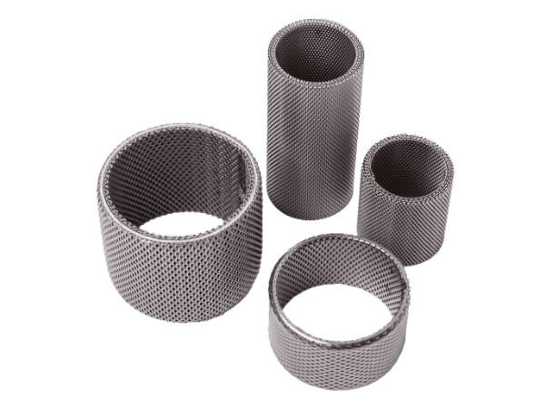 Several pieces of airbag filter screen with micro expanded metal support.
