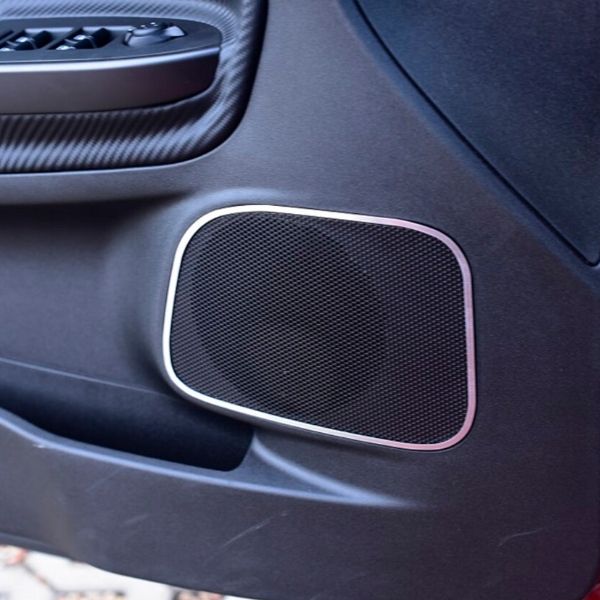 The door of automotive is equipped with micro expanded metal speaker grille